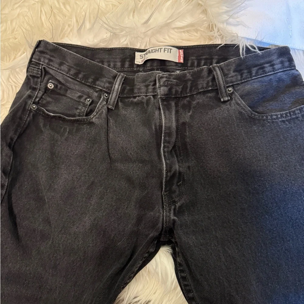 Levi's Men's Straight Fit Black Jeans